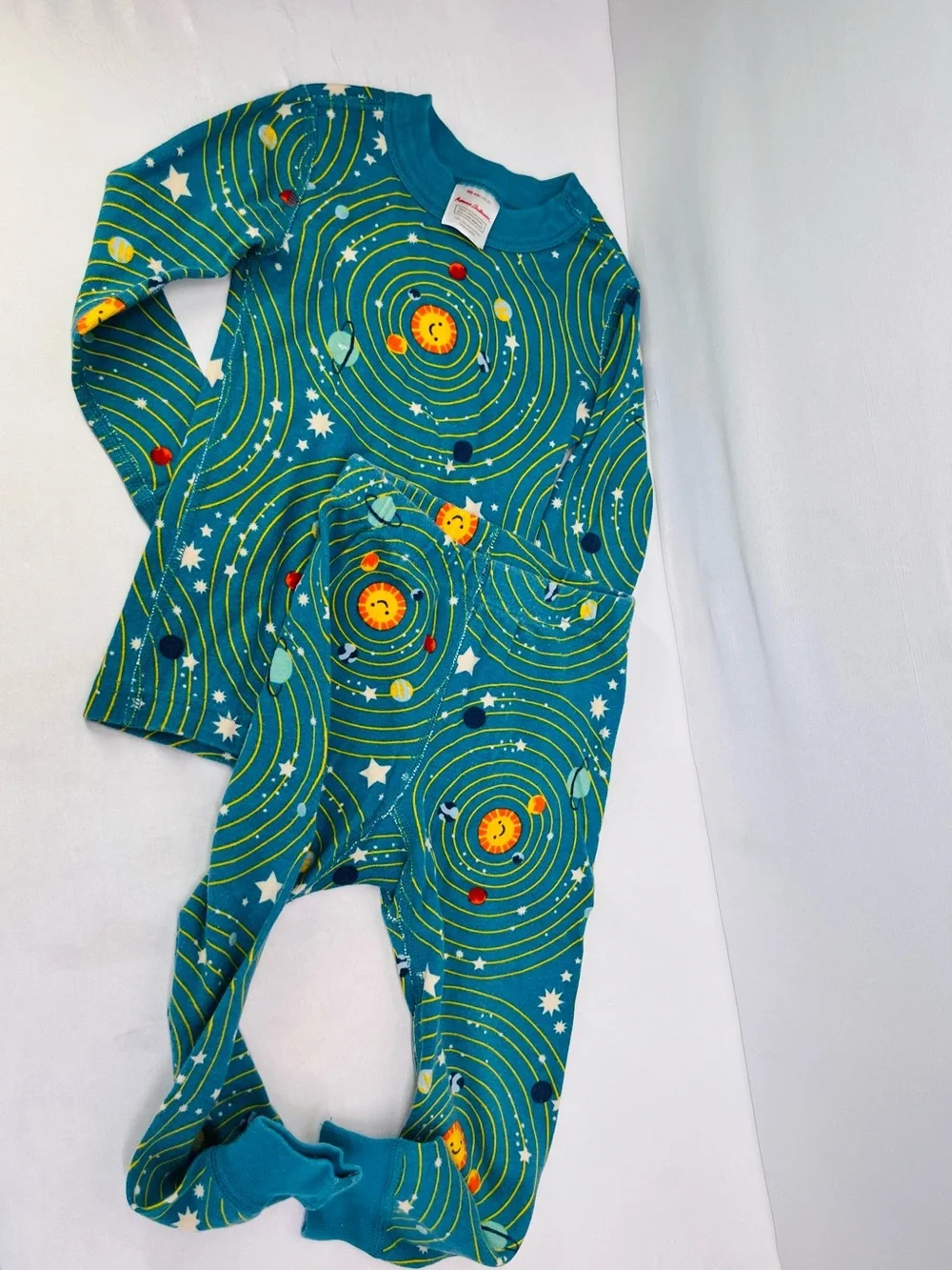 Hanna Andersson Teal Solar System Pajamas